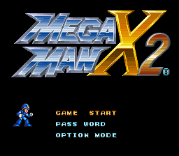 Mega Man X2 (USA) - Title Screen