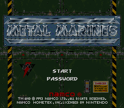 Metal Marines (USA) - Title Screen