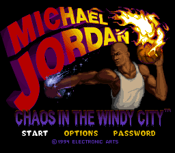Michael Jordan - Chaos in the Windy City (USA) - Title Screen