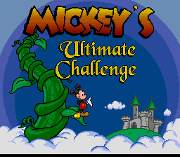 Mickey's Ultimate Challenge (USA) - Title Screen