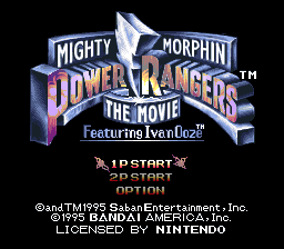 Mighty Morphin Power Rangers - The Movie (USA) - Title Screen