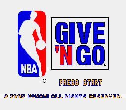 NBA Give 'n Go (USA) - Title Screen