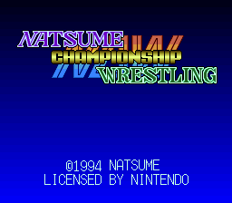 Natsume Championship Wrestling (USA) - Title Screen