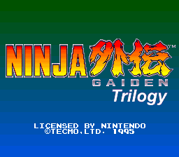 Ninja Gaiden Trilogy (USA) - Title Screen