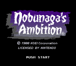Nobunaga's Ambition (USA) - Title Screen