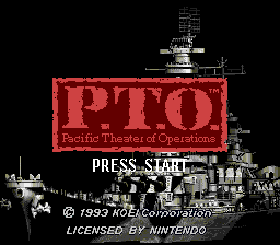 P.T.O. - Pacific Theater of Operations (USA) - Title Screen