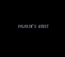 Paladin's Quest (USA) - Title Screen
