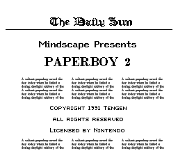 Paperboy 2 (USA) - Title Screen