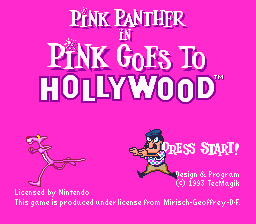 Pink Goes to Hollywood (USA) - Title Screen