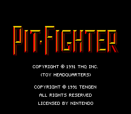 Pit-Fighter (USA) - Title Screen