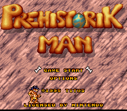 Prehistorik Man (USA) (En,Fr,Es) - Title Screen