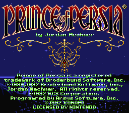 Prince of Persia (USA) - Title Screen