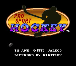 Pro Sport Hockey (USA) - Title Screen