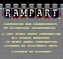 Rampart (USA) - Title Screen