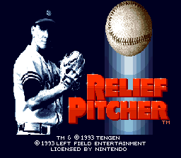 Relief Pitcher (USA) - Title Screen