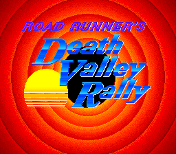 Road Runner's Death Valley Rally (USA) - Title Screen
