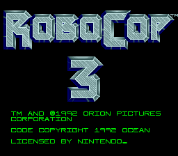 RoboCop 3 (USA) - Title Screen
