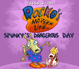 Rocko's Modern Life - Spunky's Dangerous Day (USA) - Title Screen