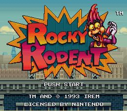 Rocky Rodent (USA) - Title Screen
