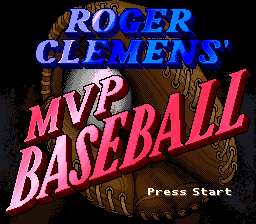 Roger Clemens' MVP Baseball (USA) (Rev 1) - Title Screen