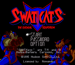 SWAT Kats - The Radical Squadron (USA) - Title Screen