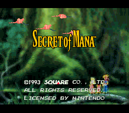 Secret of Mana (USA) - Title Screen