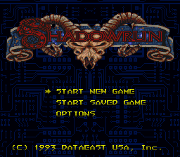 Shadowrun (USA) - Title Screen