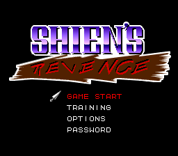Shien's Revenge (USA) - Title Screen