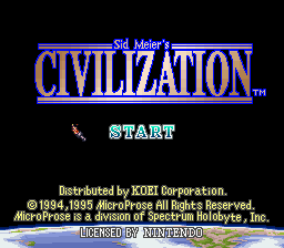 Sid Meier's Civilization (USA) - Title Screen