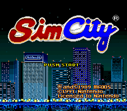 SimCity (USA) - Title Screen