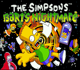 Simpsons, The - Bart's Nightmare (USA) - Title Screen