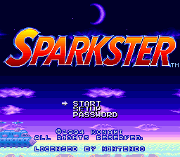 Sparkster (USA) - Title Screen