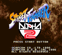 Street Fighter Alpha 2 (USA) - Title Screen