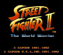 Street Fighter II (USA) - Title Screen