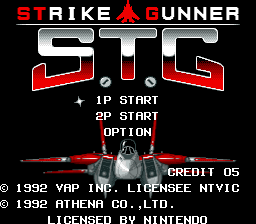 Strike Gunner S.T.G (USA) - Title Screen