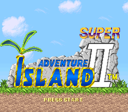 Super Adventure Island II (USA) - Title Screen