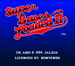 Super Bases Loaded 2 (USA) - Title Screen