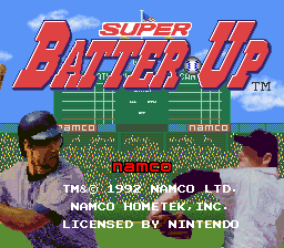 Super Batter Up (USA) - Title Screen