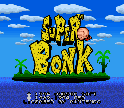 Super Bonk (USA) - Title Screen