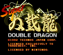 Super Double Dragon (USA) - Title Screen