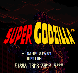 Super Godzilla (USA) - Title Screen