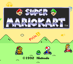 Super Mario Kart (USA) - Title Screen
