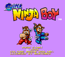 Super Ninja Boy (USA) - Title Screen