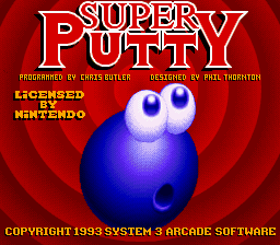 Super Putty (USA) - Title Screen