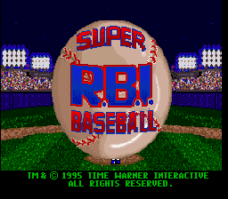 Super R.B.I. Baseball (USA) - Title Screen