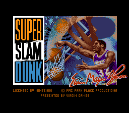 Super Slam Dunk (USA) - Title Screen