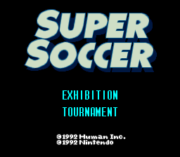 Super Soccer (USA) - Title Screen