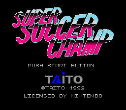 Super Soccer Champ (USA) - Title Screen
