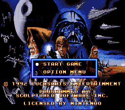 Super Star Wars (USA) (Rev 1) - Title Screen