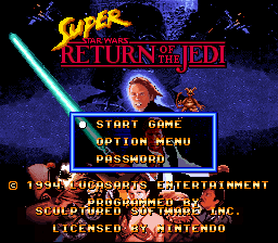 Super Star Wars - Return of the Jedi (USA) (Rev 1) - Title Screen
